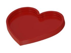 Bandeja Coracao 20x22Cm Vermelha Bandeja Coracao 20x22Cm Vermelha