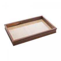 Bandeja de 30 a 45cm wolff com sisal madeira 13886 Bandeja de 30 a 45cm wolff com sisal madeira 13886