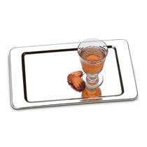 Bandeja de Aço Inox Retangular para sevir Atina 37x23cm Brinox