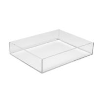 Bandeja de Acrílico Hara Transparente Lisa Alta 33x23 cm Bandeja de Acrílico Hara Transparente Lisa Alta 33x23 cm