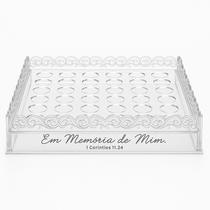 Bandeja De Acrílico Para Santa Ceia Com Suporte Para 48 Cálices Kit Ceia, Bandeja Em Memória De Mim, Use com Kit Ceia Suco e Pão