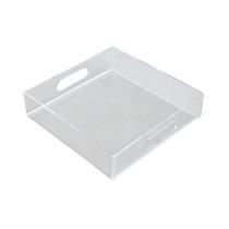 Bandeja de acrílico transparente quadrada Bandeja de acrílico transparente quadrada