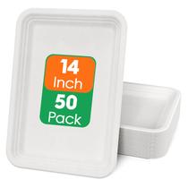 Bandeja de alimentos descartável EcoLipak 50 Pack 35,5 cm compostável