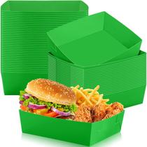 Bandeja de alimentos Uiifan Paper 2,27 kg resistente a gordura, pacote com 50 unidades, verde
