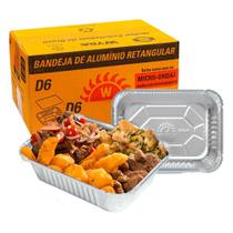 Bandeja De Alumínio 500ml Descartável Vai Microondas 100un