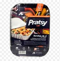 Bandeja De Alumínio Com Tampa 960Ml - Kit 10 Unidades