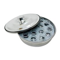Bandeja de Alumínio para 16 Cálices - 20 cm - Prata
