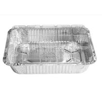 Bandeja De Alumínio Retangular 1150ml Com Tampa Transparente D5fs 50 Un - Wyda
