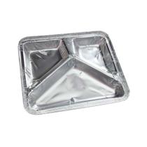 Bandeja de Alumínio Retangular 3 Divisórias D17-100 Wyda 900ml 100und