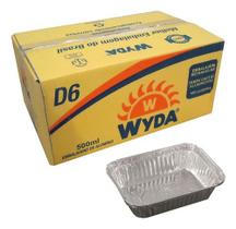 Bandeja de Alúminio Retangular 500ml D6 Caixa c/100 - Wyda
