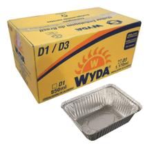 Bandeja de Alumínio Retangular D3 Wyda 1170ml - 100 Unidades