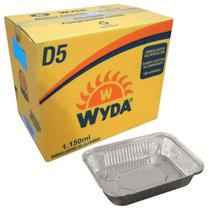 Bandeja de Alumínio Retangular D5 Wyda 1150ml - 100 Unidades Bandeja de Alumínio Retangular D5 Wyda 1150ml - 100 Unidades
