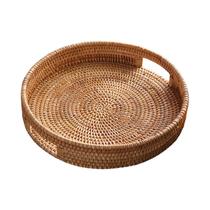 Bandeja de Armazenamento de Lanches Rattan Wokex - Cesta Redonda 35cm