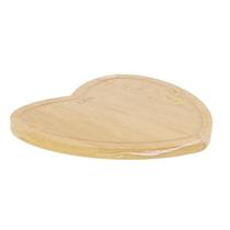 Bandeja de Bambu 17x17cm Coração - Tudo em Caixa