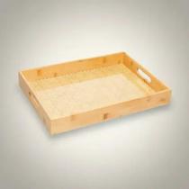 Bandeja de Bambu 48x5cm Com Fundo Em Treliça Wolff
