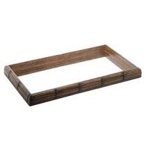 Bandeja de Bambu com Espelho 46cm x 4cm x 26cm