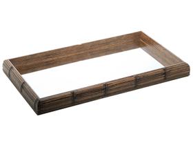 Bandeja de Bambu com Espelho 46cm x 4cm x 26cm
