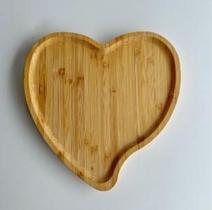Bandeja de Bambu Coração 20x20cm