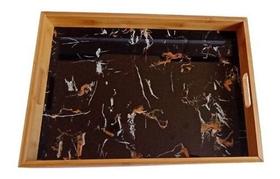 Bandeja De Bambu Espelhada E Estampas Para Servir E Decorar Bandeja De Bambu Espelhada E Estampas Para Servir E Decorar