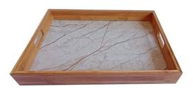 Bandeja De Bambu Estampada Para Servir E Decorar Bandeja De Bambu Estampada Para Servir E Decorar