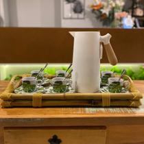 Bandeja de Bambu Média Para Servir Retangular com Alça Bandeja de Bambu Média Para Servir Retangular com Alça