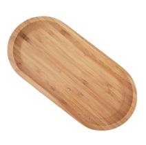 Bandeja De Bambu Oval 34cm Servir Petisco Frios Gamela Tábua Bandeja De Bambu Oval 34cm Servir Petisco Frios Gamela Tábua