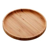 Bandeja De Bambu Redonda 20X20X2,0CM Servir Decorar - Lyor