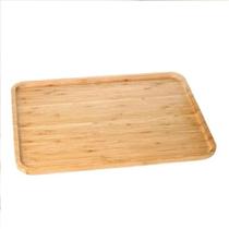 Bandeja de Bambu Retangular Churrasco e Decorar 24x14 Cm