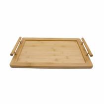 Bandeja de Bambu Retangular com Alça