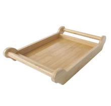 Bandeja de bambu retangular com alça na lateral 20x32x5cm Bandeja de bambu retangular com alça na lateral 20x32x5cm