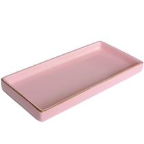 Bandeja de banheiro de cerâmica HANKOR 10x5cm para perfume, vela, rosa Bandeja de banheiro de cerâmica HANKOR 10x5cm para perfume, vela, rosa