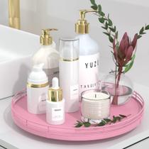 Bandeja de banheiro Oroyutor 12 de madeira de carvalho para Counter Pink