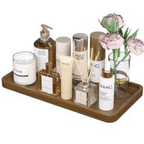 Bandeja de banheiro Weenson para sabonete, perfume, maquiagem, marrom