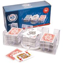 Bandeja de baralho de cartas Brybelly Elite Rotating Clear Acrylic x9