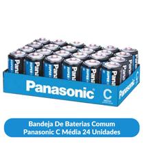 Bandeja de Baterias Alcalinas Panasonic C Média 24 Unidades