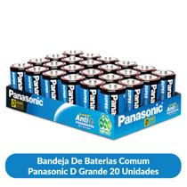 Bandeja de Baterias Alcalinas Panasonic D Grande 20 Unidades
