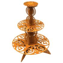 Bandeja De Bolo 3 Andares Com Detalhes Vazados Em Mdf Bandeja De Bolo 3 Andares Com Detalhes Vazados Em Mdf