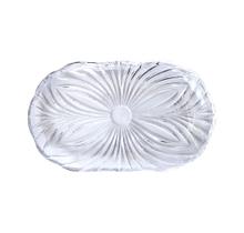 Bandeja de centro de mesa oval em vidro lyor 24x14cm