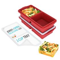 Bandeja de Congelamento Xomoo de Silicone (500ml) com Tampa - Pacote com 2