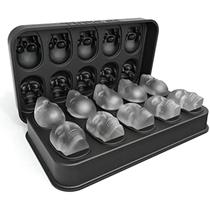 Bandeja de Cubos de Gelo de Caveira - Molde de Silicone com 10 Cavidades