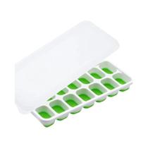 Bandeja de Cubos de Gelo de Silicone com 14 Grades - Molde Quadrado Durável e Atóxico para Bar e Pub