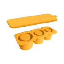 Bandeja de Cubos de Gelo de Silicone com 3 Grades - Moldes de Cilindro Reutilizáveis para Copos Stanley