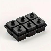 Bandeja de Cubos de Gelo de Silicone Empilhável - À Prova de Vazamentos com Funil Bandeja de Cubos de Gelo de Silicone Empilhável - À Prova de Vazamentos com Funil