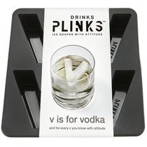 Bandeja de cubos de gelo DRINKSPLINKS Custom Letter V Silicone