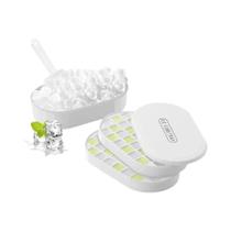 Bandeja de Cubos de Gelo Dupla com Tampa - 72 Cubos, Sem BPA, com Colher