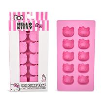 Bandeja de cubos de gelo Sanrio Hello Kitty Silicone Rosa 10 cubos