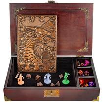 Bandeja de dados 3 em 1 com caixa DND de metal D&D Dice & Journal HORNATE Bandeja de dados 3 em 1 com caixa DND de metal D&D Dice & Journal HORNATE