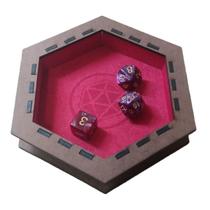 Bandeja de Dados Aveludado em MDF para RPG e Board Game