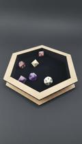 Bandeja de Dados Hexagonal MDF com Revestimento Aveludado