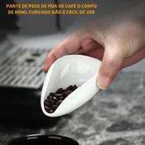 Bandeja De Dose De Grãos De Café De Cerâmica Branca Pura Conjunto De Recipiente De Colher De Chá